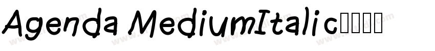 Agenda MediumItalic字体转换